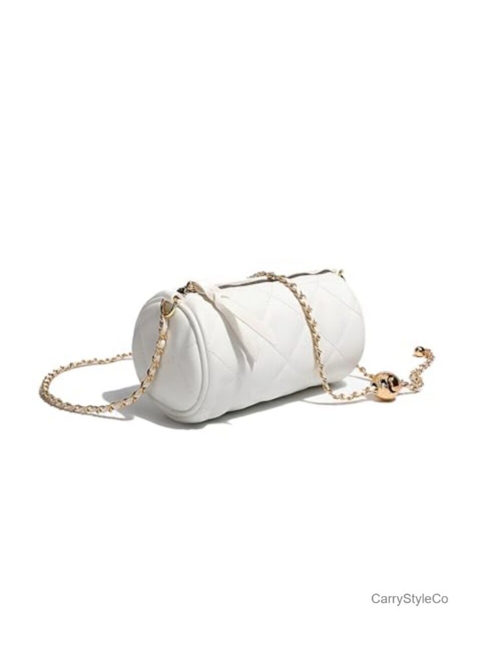 Trendy Vegan Leather Barrel Handbag Women Crossbody Purse Cylinder Small Round